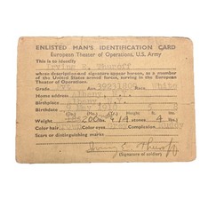 Listing image for Rare WWII Memorabilia Army ID, Ration Card, & Notice To Appear For Physical Exam