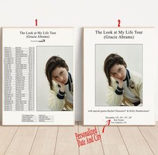 Listing image for Custom Gracie Abrams The Look at My Life Tour 2026 Poster