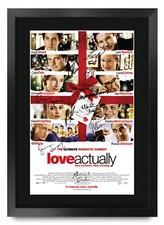 Listing image for Love Actually Movie Poster Cast Signed Printed Autograph A3 Framed Memorabilia