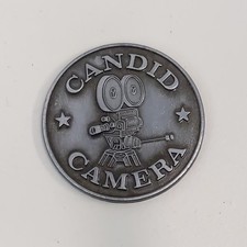 Listing image for Vintage Candid Camera Souvenir Token Coin Medal TV Show Memorabilia Collectible