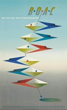 Listing image for 1950 BOAC Travel Poster By Abram Games-artofuniverse0 A1-A4 Poster Art Painting