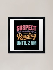Listing image for Suspect Claims Shes Tired But Stays Framed Wall Art Poster Canvas Print Picture