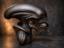 Listing image for Alien Xenomorph Bust Figure Display Statue Sci-Fi Horror Collectible Multi Colou