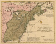 Listing image for East Coast British Claims 1755 Vintage Historic Map Poster Print