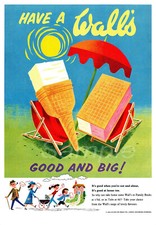 Listing image for VINTAGE HAVE A WALL'S ICE CREAM ADVERTISING A3 POSTER PRINT