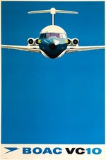 Listing image for ✈️ BOAC VC10 Vintage Poster - 24x36” Art Print 🚀 200gsm Paper🗞️