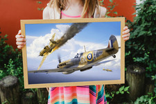 Listing image for Spitfire aviation poster wall art print un framed various size options available