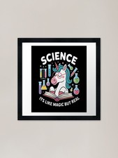 Listing image for Science Is Like Magic But Real Unic Framed Wall Art Poster Canvas Print Picture