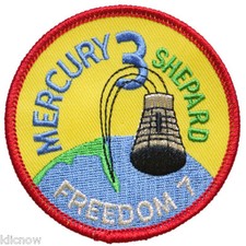 Listing image for Mercury 3 Mission Embroidered Patch (Official Patch) 7.5cm Dia approx