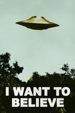 Listing image for I Want To Believe UFO Artwork Alien TV Retro 90s Laminated Poster 12x18