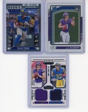 Listing image for JJ McCarthy / Blake Corum - Panini Memorabilia 3 Card Lot - See Description