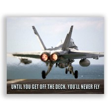 Listing image for US Navy Ship Jet Pilot Motivational Poster Art Print Academy Room Wall Decor