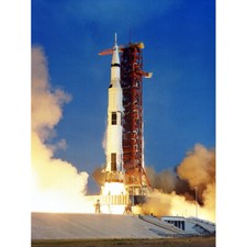 Listing image for Space NASA Apollo 11 Rocket Launch Lift Off Photo Canvas Wall Art Print Poster
