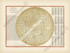 Listing image for Antique map MOON selenographic Victorian Dower 1852 astronomy art print poster