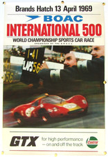Listing image for Original BOAC International 500 World Championship Sports Car Race Poster 1969