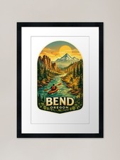 Listing image for Bend Oregon Cascade Mountains Smith Framed Wall Art Poster Canvas Print Picture
