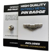 Listing image for Pilot Wings High Quality All Metal Pin Badge with Secure Locking Back