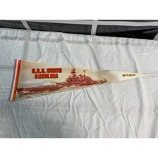 Listing image for Vintage USS North Carolina Battleship Souvenir Pennant Navy Military Memorabilia