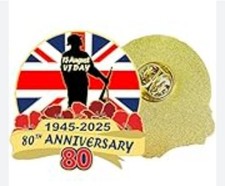 Listing image for VJ Day 80th anniversary Pin Badge Brooch Victory Over Japan 2025 Memorabilia