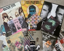 Listing image for Oasis Liam Gallagher Signed Memorabilia Record Collection Bundle See Pictures