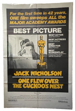 Listing image for ORIG. MOVIE POSTER~ONE FLEW OVER THE CUCKOOS NEST~BEST PICTURE~ ONE SHEET 27X41