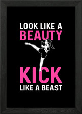 Listing image for Look Like A Beauty Kick Framed Wall Art Poster Canvas Print Picture