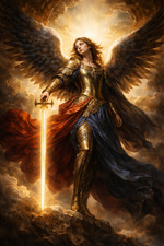 Listing image for Ethereal Angel Fantasy Wings Heavenly Poster Print Framed Canvas Wall Art