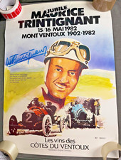 Listing image for Maurice Trintignant Mont Ventoux 1982 Poster French Motor Racing Signed