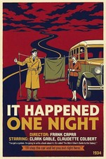 Listing image for 1934 It Happened one night Movie Repro Print Poster 13x19