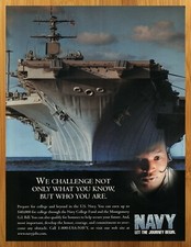 Listing image for 1998 US Navy Vintage Print Ad/Poster Patriotic Military Recruitment Ship Art 90s