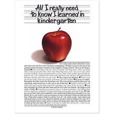 Listing image for All I Really Need to Know Learned in Kindergarten Poster
