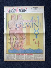 Listing image for Original 1930s Gemini Horoscope Zodiac Poster, Vintage Astrology Art – Groovy F