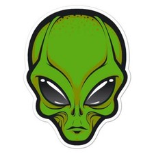 Listing image for Alien UFO, Vinyl Decal Sticker, Indoor Outdoor, 3 Sizes, #7886
