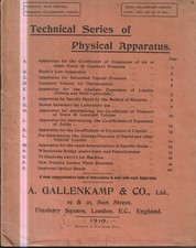 Listing image for MEMORABILIA ,GALLENKAMP & CO , TECHNICAL SERIES of PHYSICAL APPARATUS , 1910