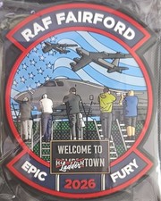 Listing image for USAF Op Epic Fury RAF Fairford B-1 & B-52 Bombers Welcome To Ladder Town Patch