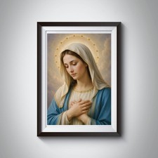 Listing image for The Virgin Mary Mother Of Christ Catholic Holy A4 Poster Wall Art Print Picture