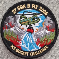 Listing image for RAF Odiham 27 Sqn B Flight Chinook 'Ice Bucket Challenge' Cyprus 26 Fabric Patch