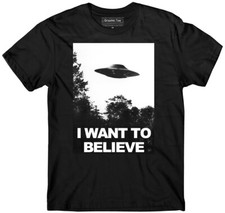 Listing image for UFO t-shirt, I want to believe t-shirt, glow in the dark, Area 51 t-shirt, Alien