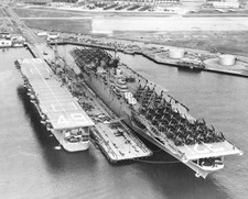 Listing image for USS Leyte CV-32 Wright Quonset Point US Navy Military Ship Poster Photo 24x36