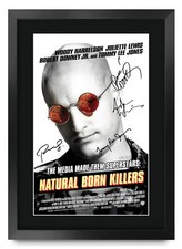Listing image for Natural Born Killers Movie Poster Signed Printed Autograph A3 Framed Memorabilia