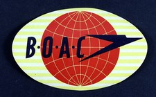 Listing image for Vintage BOAC Airline Luggage Label Sticker Aviation Memorabilia