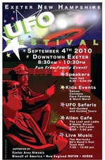 Listing image for Exeter New Hampshire UFO Poster from the Artist Incident At Exeter Fuller