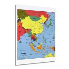 Listing image for 2004 East Asia Map Poster - Map of East Asia Countries Wall Art Decor Print