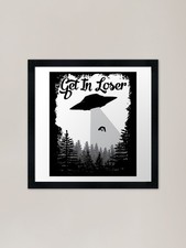 Listing image for Alien Abduction - UFO Get In Loser Framed Wall Art Poster Canvas Print Picture