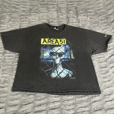 Listing image for Vintage 1997 Area 51 Alien T-Shirt Hanes Heavyweight XL Roswell NM Faded Black