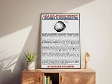 Listing image for Everything All I Really Need To Know I Learned In Kindergarten poster