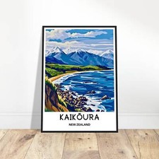 Listing image for Kaikoura Travel Print Poster New Zealand Lover Gift