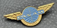 Listing image for Vintage Pan Am Junior Clipper Pilot Wings Badge Gold Tone Enamel Pin