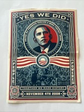 Listing image for Obama 2008 Yes We Did Sticker Election TOGETHER WR MADE HISTORY Memorabilia