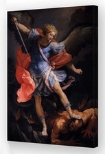 Listing image for Angel Poster Wall Art The Archangel Michael Defeating Satan Famous Paintings